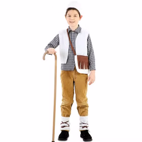 Krippenspiel Kostüm Hirte Jakob Schäfer für Kinder 7-12 Jahre Weihnachten Fasching Karneval Kinder-Theater
