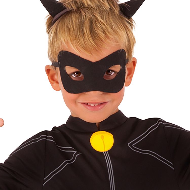 Cat Noir Kostüm Kater Adrien Miraculous für Kinder 3-6 Jahre schwarz Film- und Serienheld Tierkostüm Fasching Karneval Mottoparty Kinderfasching Halloween