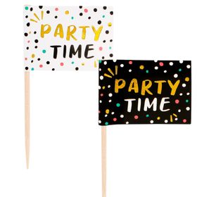 Party Time Party-Set Geburtstag Mottoparty Silvester Tischdeko 47-tlg. Party-Deko Deko Feier Mottoparty Celebrate