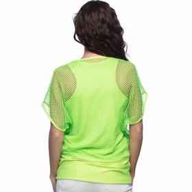 Netzshirt mit Top 90er Jahre Kostüm für Damen Gr. M/L neon-grün Fasching Karneval Mottoparty Kostüm-Zubehör Netzshirt mit Top 90er Jahre Kostüm für Damen Gr. M/L neon-grün Fasching Karneval Mottoparty Kostüm-Zubehör