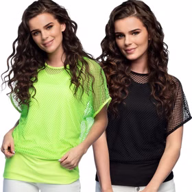 Netzshirt mit Top 90er Jahre Kostüm für Damen Gr. M/L neon-grün Fasching Karneval Mottoparty Kostüm-Zubehör Netzshirt mit Top 90er Jahre Kostüm für Damen Gr. M/L neon-grün Fasching Karneval Mottoparty Kostüm-Zubehör