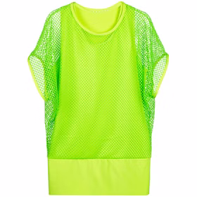 Netzshirt mit Top 90er Jahre Kostüm für Damen Gr. M/L neon-grün Fasching Karneval Mottoparty Kostüm-Zubehör Netzshirt mit Top 90er Jahre Kostüm für Damen Gr. M/L neon-grün Fasching Karneval Mottoparty Kostüm-Zubehör