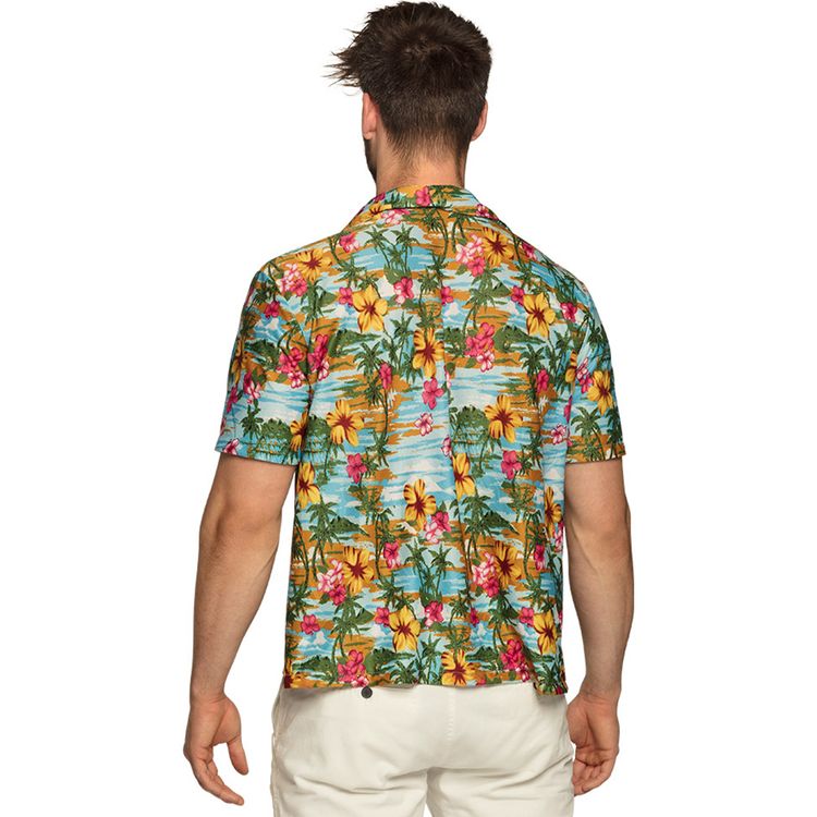Hawaii Hemd Tropical Paradise für Herren Gr. M-L bunt Beachparty Karibik Südsee SALE Fasching Karneval Mottoparty
