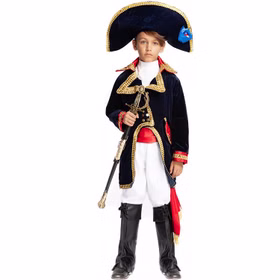 Napoleon Kostüm Bonaparte Deluxe inkl. Schwert für Kinder 9-10 Jahre Uniform Fasching Karneval Mottoparty Andere Länder Historisch