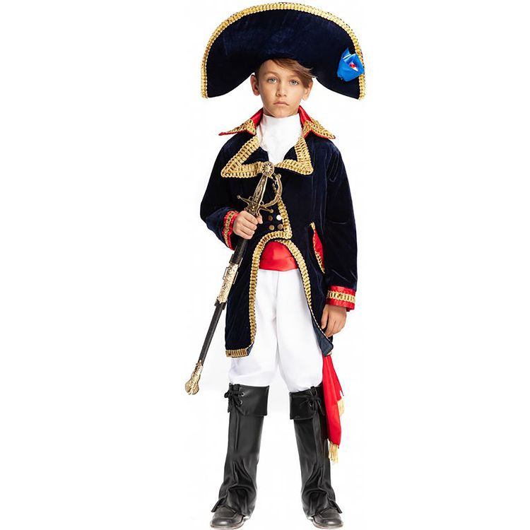 Napoleon Kostüm Bonaparte Deluxe inkl. Schwert für Kinder 9-10 Jahre Uniform Fasching Karneval Mottoparty Andere Länder Historisch