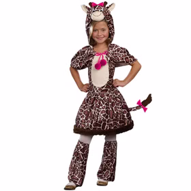Giraffen Kostüm Sarabi Kleid für Kinder 6-12 Jahre Tier braun Tierkostüm Fasching Karneval Mottoparty Kinderfasching Kindergeburtstag Afrika Andere Länder Savanne