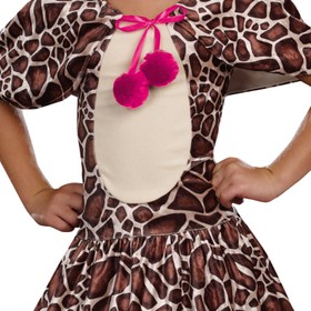 Giraffen Kostüm Sarabi Kleid für Kinder 6-12 Jahre Tier braun Tierkostüm Fasching Karneval Mottoparty Kinderfasching Kindergeburtstag Afrika Andere Länder Savanne