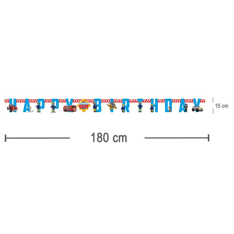 Feuerwehrmann Sam Party-Set Kindergeburtstag 34-tlg. Party-Deko Party-Geschirr TV-Held Geburtstag Deko Mottoparty Deko-Zubehör Tisch-Deko für Kinder