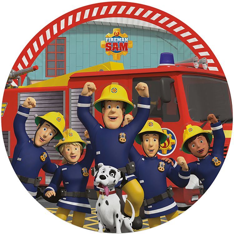 Feuerwehrmann Sam Party-Set Kindergeburtstag 34-tlg. Party-Deko Party-Geschirr TV-Held Geburtstag Deko Mottoparty Deko-Zubehör Tisch-Deko für Kinder