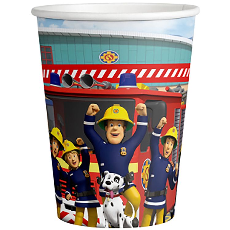 XXL Feuerwehrmann Sam Party-Set Kindergeburtstag 78-tlg. Party-Deko Tisch-Deko Geburtstag Mottoparty Kinderfasching Feuerwehr Serien-Held