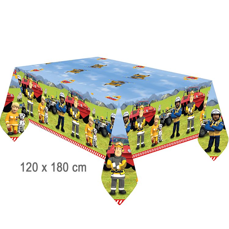 XXL Feuerwehrmann Sam Party-Set Kindergeburtstag 78-tlg. Party-Deko Tisch-Deko Geburtstag Mottoparty Kinderfasching Feuerwehr Serien-Held