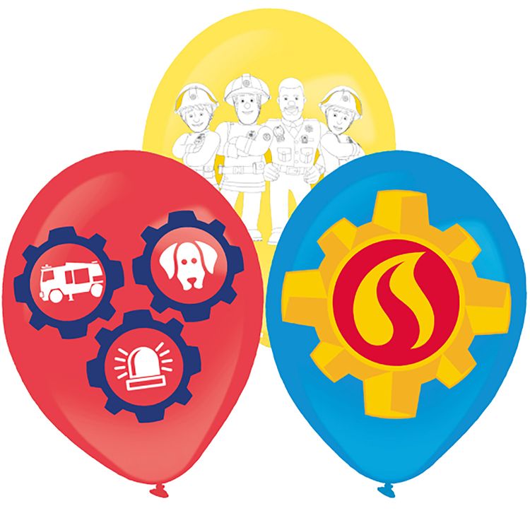 XXL Feuerwehrmann Sam Party-Set Kindergeburtstag 78-tlg. Party-Deko Tisch-Deko Geburtstag Mottoparty Kinderfasching Feuerwehr Serien-Held