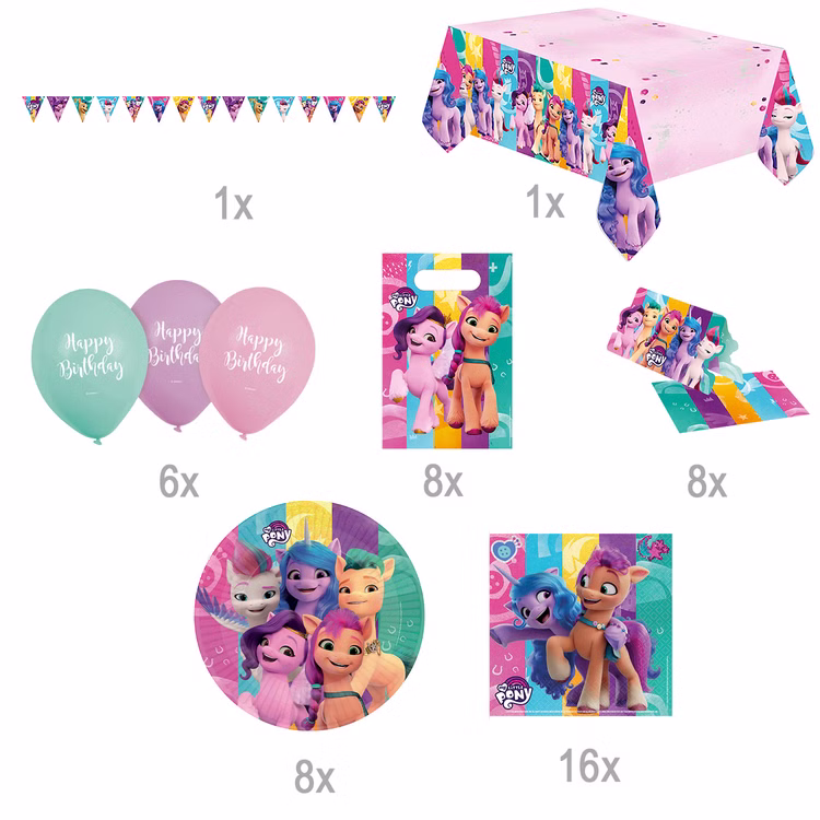XXL My Little Pony Party-Set Kindergeburtstag 48-tlg. Party-Deko Tischdeko Party-Geschirr TV-Held Geburtstag Deko Mottoparty Deko-Zubehör Pferde Tisch-Deko für Mädchen XXL My Little Pony Party-Set Kindergeburtstag 48-tlg. Party-Deko Tischdeko Party-Geschirr TV-Held Geburtstag Deko Mottoparty Deko-Zubehör Pferde Tisch-Deko für Mädchen