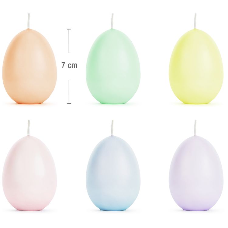 Ostereier Kerzen-Set 6 Stück 7cm hoch pastell Tischdeko Ostern Ostereier Kerzen-Set 6 Stück 7cm hoch pastell Tischdeko Ostern Osterfest Eier Kerze Dekoration Kerzenei