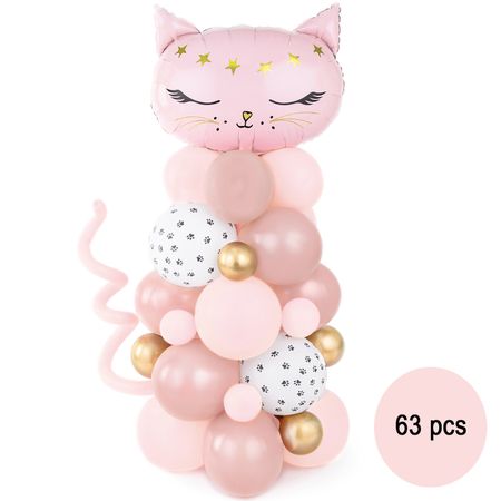 Luftballon Girlande Katze rosa 83 x 140 cm Deko Geburtstag