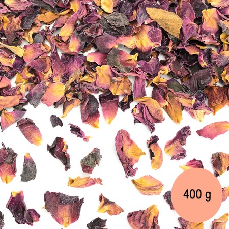 Streu-Deko Hochzeit getrocknete Rosenblüten 400 g Farb-Mix