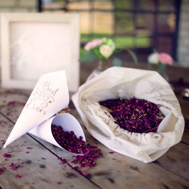 Streu-Deko Hochzeit getrocknete Rosenblüten 400 g Farb-Mix natürliches Konfetti Standesamt Trauung Hochzeitsfeier Geburtstag Verlobung Party-Deko Mottoparty