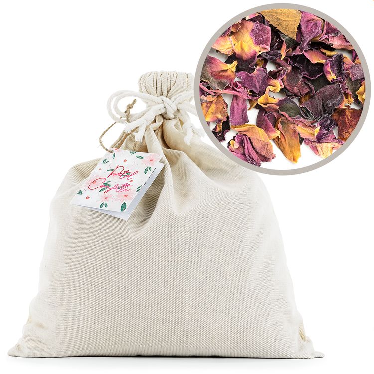 Streu-Deko Hochzeit getrocknete Rosenblüten 400 g Farb-Mix natürliches Konfetti Standesamt Trauung Hochzeitsfeier Geburtstag Verlobung Party-Deko Mottoparty