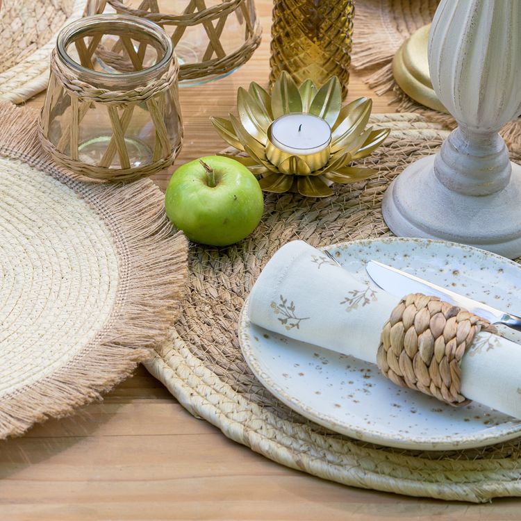 Untersetzer Platz-Set 38 cm aus Stroh Naturfarben Tisch-Deko Untersetzer Platz-Set 38 cm aus Stroh Naturfarben Tisch-Deko Hochzeit Geburtstag Sommerfest Dekoration