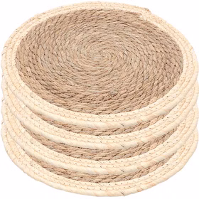 Untersetzer 4er Platz-Set 38 cm rund aus Stroh abwischbar Tisch-Deko Esszimmer Esstisch Hochzeit Geburtstag Sommerfest Dekoration Untersetzer 4er Platz-Set 38 cm rund aus Stroh abwischbar Tisch-Deko Esszimmer Esstisch Hochzeit Geburtstag Sommerfest Dekoration