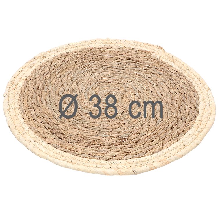 Untersetzer 6er Platz-Set 38 cm rund aus Stroh abwischbar Tisch-Deko Untersetzer 6er Platz-Set 38 cm rund aus Stroh abwischbar Tisch-Deko Esszimmer Esstisch Hochzeit Geburtstag Sommerfest Dekoration