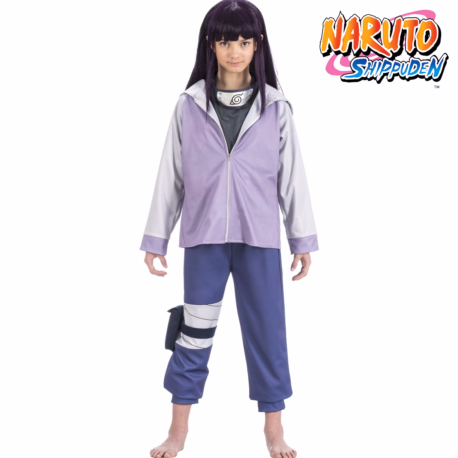 Naruto Kostüm Hinata Uzumaki für Kinder Gr. 128-152 blau lila Manga Fasching Karneval Mlottoparty Anime Kinderfasching Filmheld Familienkostüm Gruppenkostüm