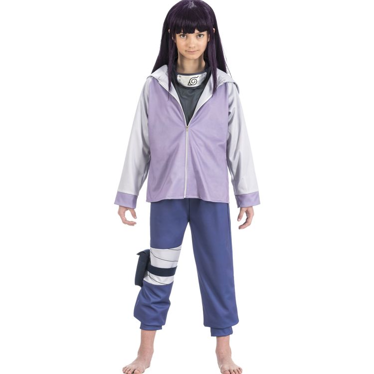 Naruto Kostüm Hinata Uzumaki für Kinder Gr. 128-152 blau lila Manga Fasching Karneval Mlottoparty Anime Kinderfasching Filmheld Familienkostüm Gruppenkostüm
