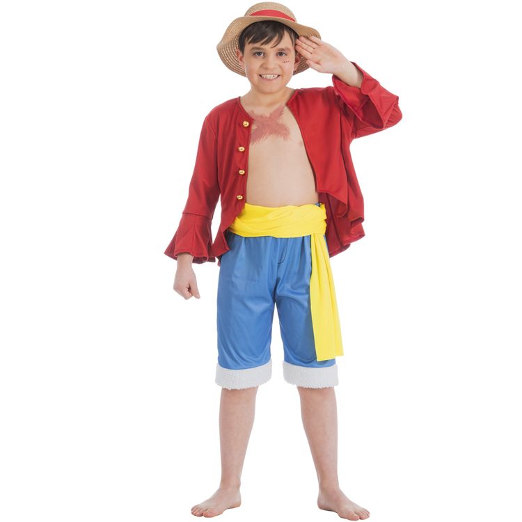 One Piece Kostüm Ruffy Strohhut Monkey D. Ruffy für Kinder One Piece Kostüm Ruffy Strohhut Monkey D. Ruffy für Kinder Gr. 128-152 Anime Manga Fasching Karneval Mottoparty Kinderfasching Kindergeburtstag Monkey D. Luffy Filmheld Familienkostüm Gruppenkostüm