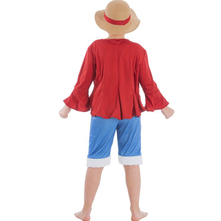One Piece Kostüm Ruffy Strohhut Monkey D. Ruffy für Kinder One Piece Kostüm Ruffy Strohhut Monkey D. Ruffy für Kinder Gr. 128-152 Anime Manga Fasching Karneval Mottoparty Kinderfasching Kindergeburtstag Monkey D. Luffy Filmheld Familienkostüm Gruppenkostüm