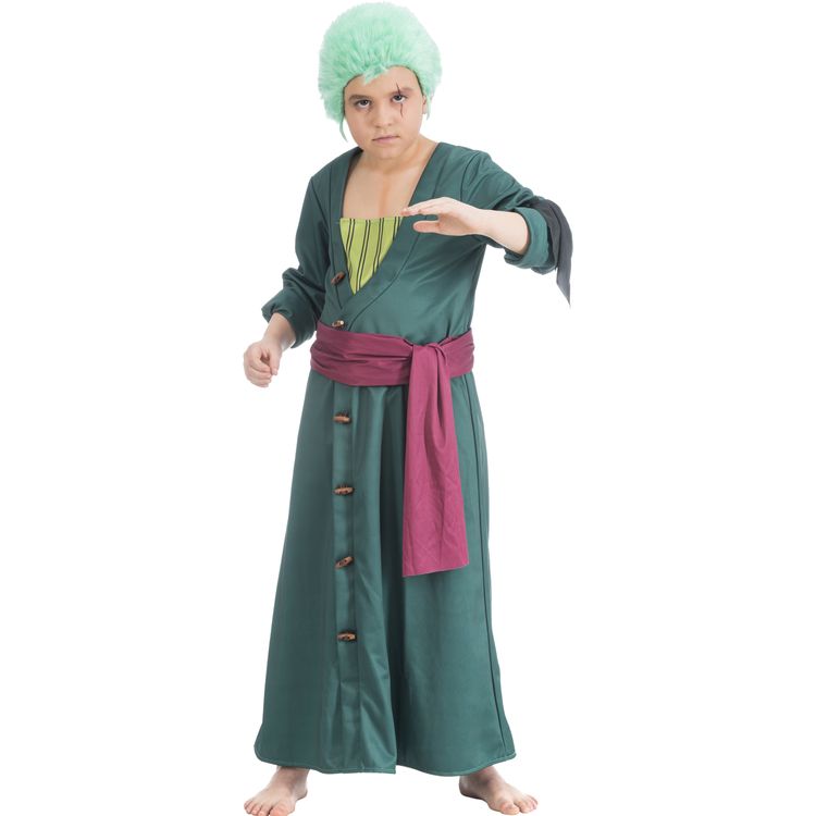 One Piece Kostüm Pirat Lorenor Zoro für Kinder One Piece Kostüm Pirat Lorenor Zoro für Kinder Gr. 128-152 Anime Manga Fasching Karneval Mottoparty Kinderfasching Kindergeburtstag Filmheld Familienkostüm Gruppenkostüm