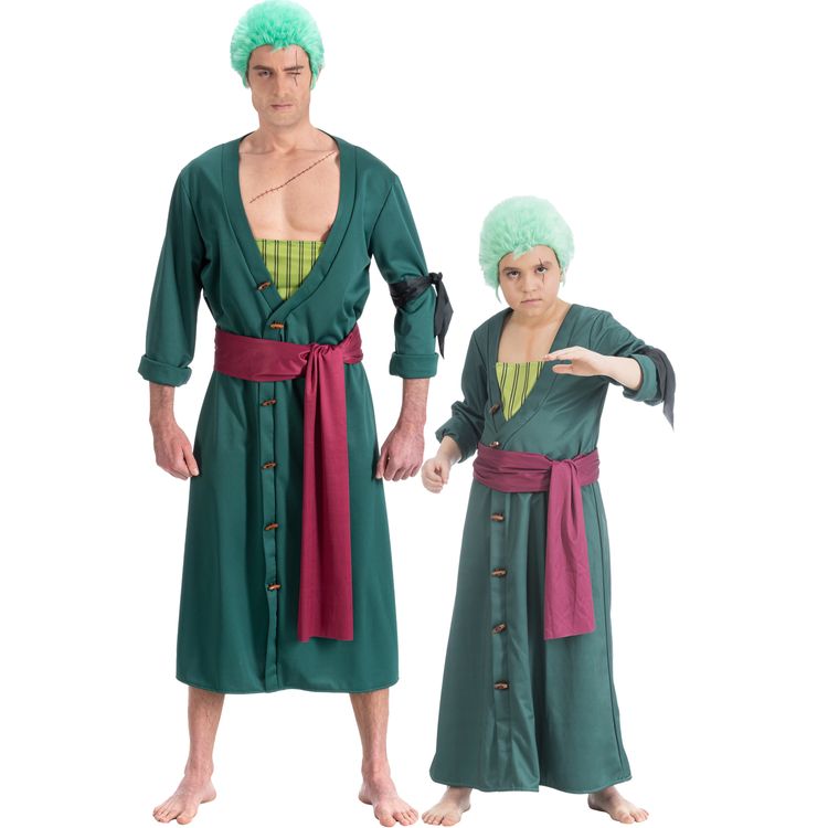 One Piece Kostüm Pirat Lorenor Zoro für Kinder One Piece Kostüm Pirat Lorenor Zoro für Kinder Gr. 128-152 Anime Manga Fasching Karneval Mottoparty Kinderfasching Kindergeburtstag Filmheld Familienkostüm Gruppenkostüm