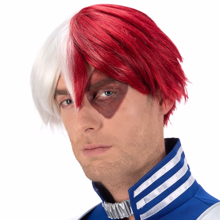 My Hero Academia Perücke Shoto Todoroki Manga-Perücke weiß-rot für Herren Fasching Karneval Mottoparty Anime Manga Paar- und Gruppenkostüm Cosplay My Hero Academia Perücke Shoto Todoroki Manga-Perücke weiß-rot für Herren Fasching Karneval Mottoparty Anime Manga Paar- und Gruppenkostüm Cosplay