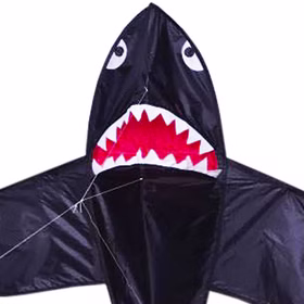 Drache Einleiner Hai Shark 3D ab 6 Jahre 4 mm Fiberglas 132 x 147 cm Flugdrache Herbst Drachen steigen Ostsee Nordsee
