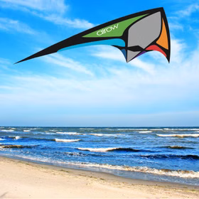 Lenkdrache Barani bunt Zweileiner ab 6 Jahre 4 mm Fiberglas 140 cm Drache Herbst Drachen steigen Ostsee Nordsee