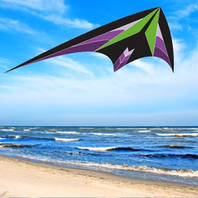 Lenkdrache Optimus bunt Zweileiner ab 6 Jahre 4 mm Fiberglas 160 cm Drache Herbst Drachen steigen Ostsee Nordsee