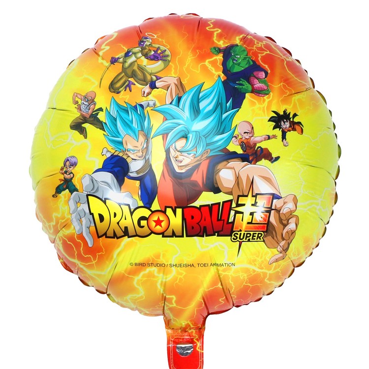 Dragon Ball Folienballon rund Manga 43 cm Party-Deko Tisch-Deko Dekoration Geburtstag Kindergeburtstag Manga-Party Mottoparty Serie Comic Ballon Luftballon