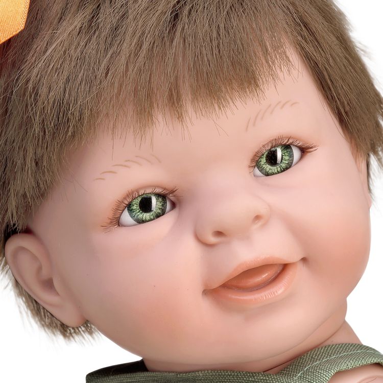 Puppe Lilly 47 cm mit braunen Zöpfen & Bekleidung Spielzeug für Kinder Spielpuppe Babypuppe Spielwaren Geschenk für Kinder Puppenmama