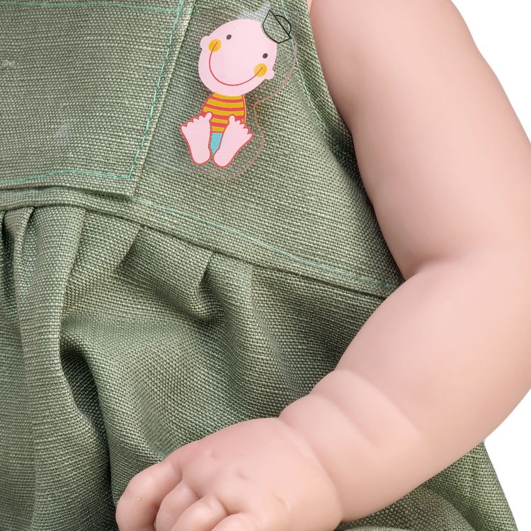 Puppe Lilly 47 cm mit braunen Zöpfen & Bekleidung Spielzeug für Kinder Spielpuppe Babypuppe Spielwaren Geschenk für Kinder Puppenmama