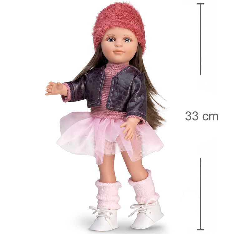 Puppe Lena 33 cm mit langen braunen Haaren zum Frisieren & Bekleidung Spielzeug Puppe Lena 33 cm mit langen braunen Haaren zum Frisieren & Bekleidung Spielzeug für Kinder Spielpuppe Babypuppe Spielwaren Geschenk für Kinder Puppenmama
