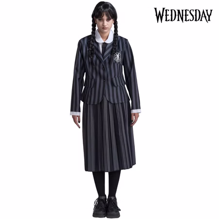 Wednesday Kostüm Schuluniform Wednesday Addams für Kinder Gr. XS-L schwarz Lizenzkostüm Halloween Fasching Karneval Mottoparty Kinderfasching Gruppenkostüm Familienkostüm Wednesday Kostüm Schuluniform Wednesday Addams für Kinder Gr. XS-L schwarz Lizenzkostüm Halloween Fasching Karneval Mottoparty Kinderfasching Gruppenkostüm Familienkostüm