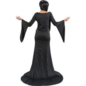 Morticia Addams Kostüm Halloween Kleid schwarz für Damen Gr. S-XL Lizenz-Kostüm Halloween Fasching Karneval Mottoparty Gruppenkostüm Familienkostüm