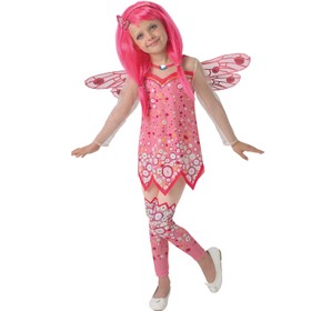 Mia and Me Kostüm Deluxe inkl. Perücke für Kinder 3-8 Jahre pink Kleid mit Flügeln Filmheld Serienheld Fasching Karneval Mottoparty Kinderfasching Kindergeburtstag