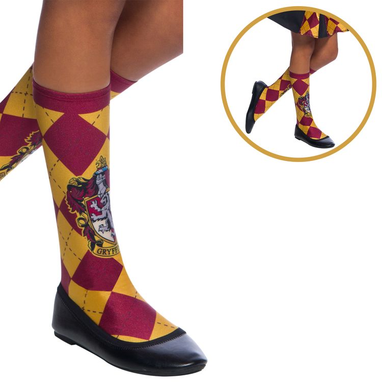 Gryffindor Socken rot-gelb kariert 50 cm lang Harry Potter für Kinder und Erwachsene Gryffindor Socken rot-gelb kariert Harry Potter Kostüm-Zubehör Fasching Karneval Mottoparty