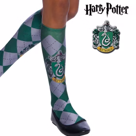 Slytherin Socken grün-silbern kariert Harry Potter Kostüm-Zubehör Fasching Karneval Mottoparty Slytherin Socken grün-silbern kariert Harry Potter Kostüm-Zubehör Fasching Karneval Mottoparty