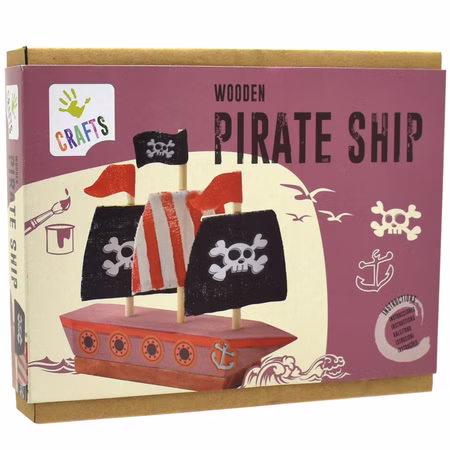 Piratenschiff aus Holz zum selber bauen & anmalen für Kinder Spielzeug DIY Spielwaren Basteln Malen Basteln mit Kindern Piratenschiff aus Holz zum selber bauen & anmalen für Kinder Spielzeug DIY Spielwaren Basteln Malen Basteln mit Kindern