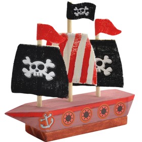Piratenschiff aus Holz zum selber bauen & anmalen für Kinder Spielzeug DIY Spielwaren Basteln Malen Basteln mit Kindern