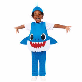 Baby Shark Kostüm kleiner Hai für Kinder Gr. 92-104 blau Tier Lizenz-Kostüm Tierkostüm Meeresbewohner Raubtier Fasching Karneval Mottoparty Kinderfasching