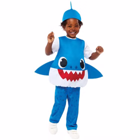 Baby Shark Kostüm kleiner Hai für Kinder Gr. 92-104 blau Tier Lizenz-Kostüm Tierkostüm Meeresbewohner Raubtier Fasching Karneval Mottoparty Kinderfasching