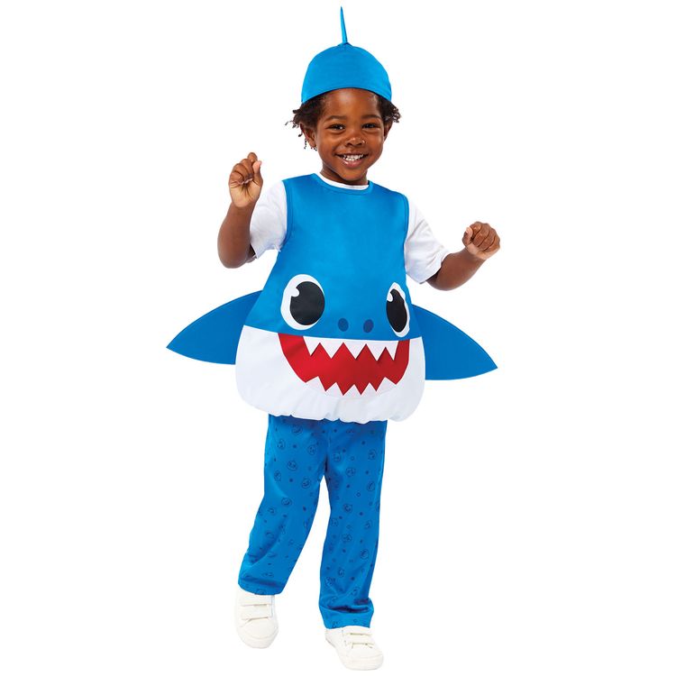 Baby Shark Kostüm kleiner Hai blau für Kinder Baby Shark Kostüm kleiner Hai für Kinder Gr. 92-104 blau Tier Lizenz-Kostüm Tierkostüm Meeresbewohner Raubtier Fasching Karneval Mottoparty Kinderfasching