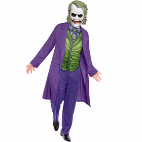 Joker Kostüm Arthur Fleck mit Maske mit grünen Haaren für Herren M-XL Halloween